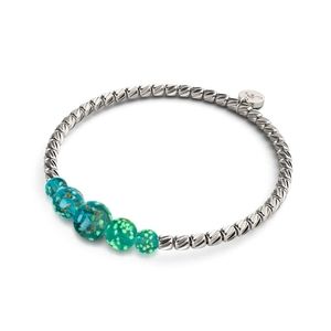 Nogu Toronto-Teal | Silver | Firefly Glass Cascade Bracelet
